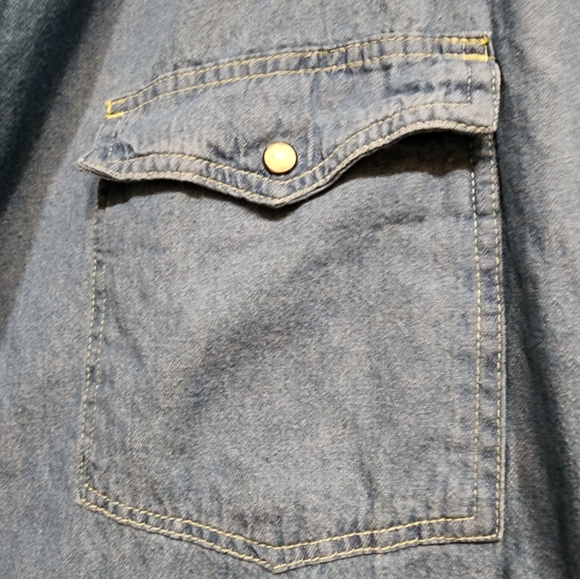 Work n' Sport Men's Denim Long Sleeve Shirt 3X - Picture 7 of 7